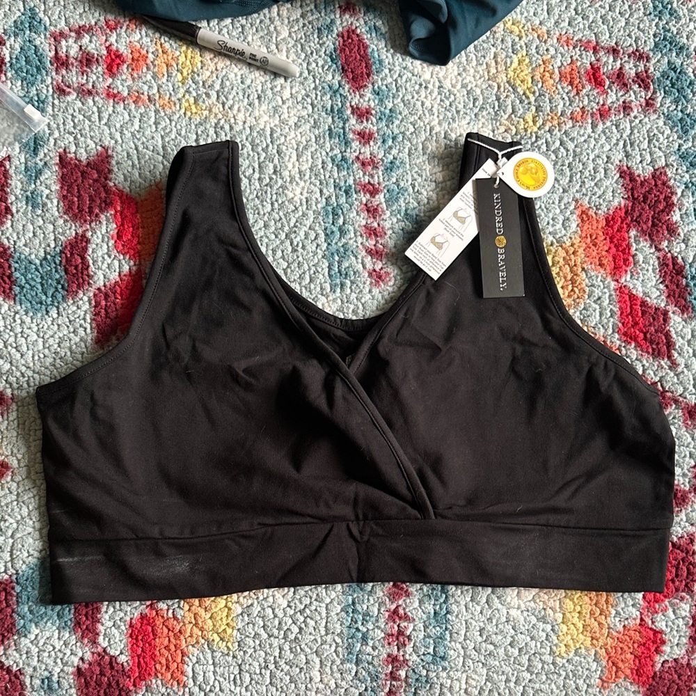 Kindred Bravely Black Crossover Sports Bra